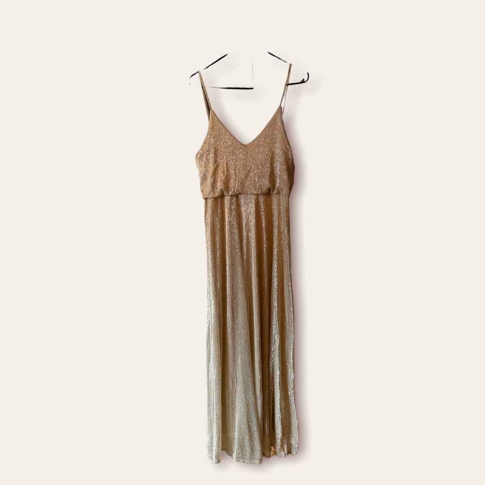 NWT Lulu’s maxi Golden dress